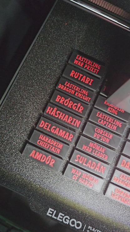 Evil LEGACY MESBG Hero Nameplates • PlanetMithril Hero Tracker Add-On